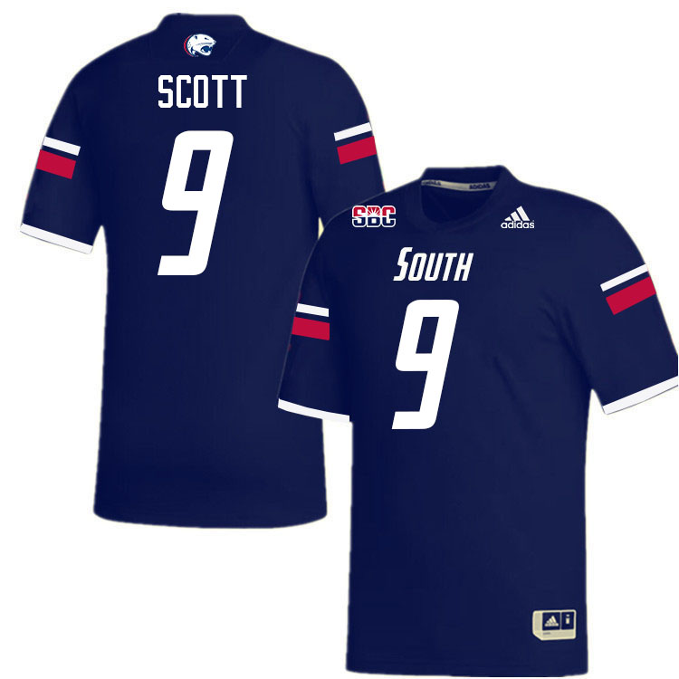 #9 Jeremy Scott South Alabama Jaguars Jerseys,College Football Uniforms,Apparels Stitched-Navy #9 Jeremy Scott South Alabama Jaguars Jerseys,College Football Uniforms,Apparels Stitched-Navy
